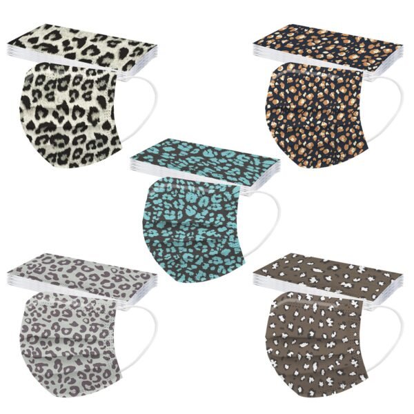Leopard Adult's Face Mask Three Ply 10/20/50/100 Pc - Image 4