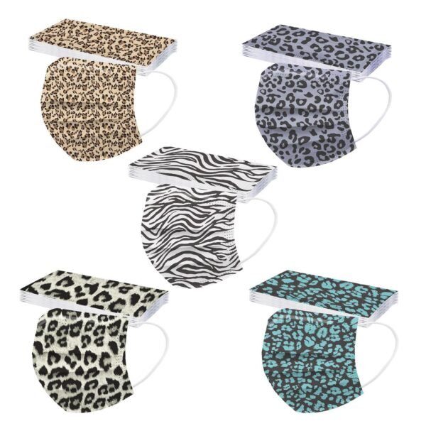 Leopard Adult's Face Mask Three Ply 10/20/50/100 Pc - Image 5