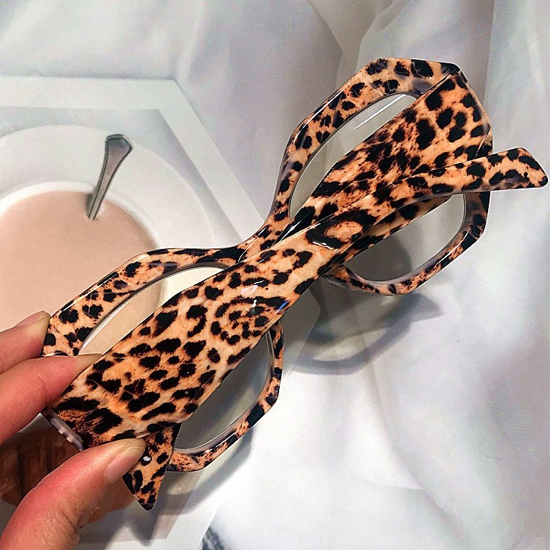 Polygon Square Eyeglasses For Women Vintage Frame - Image 3