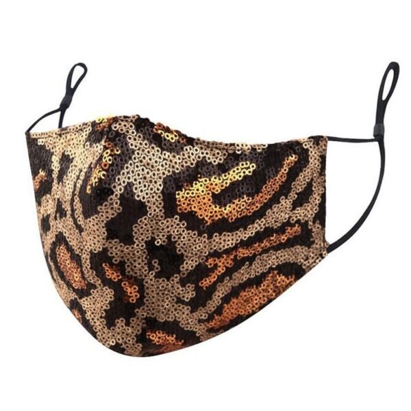 Leopard Sequin Mask For Women - Image 3